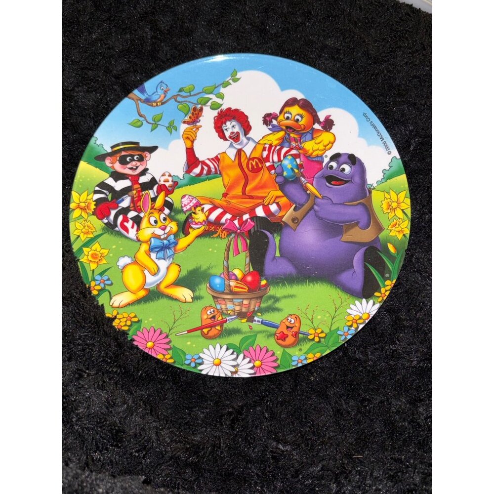 Vintage 2000 McDonalds Easter Bunny Collectors Plate Ronald McDonald Grimace
